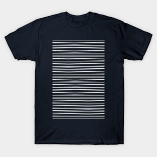 Horizontal White Lines on Green Background T-Shirt